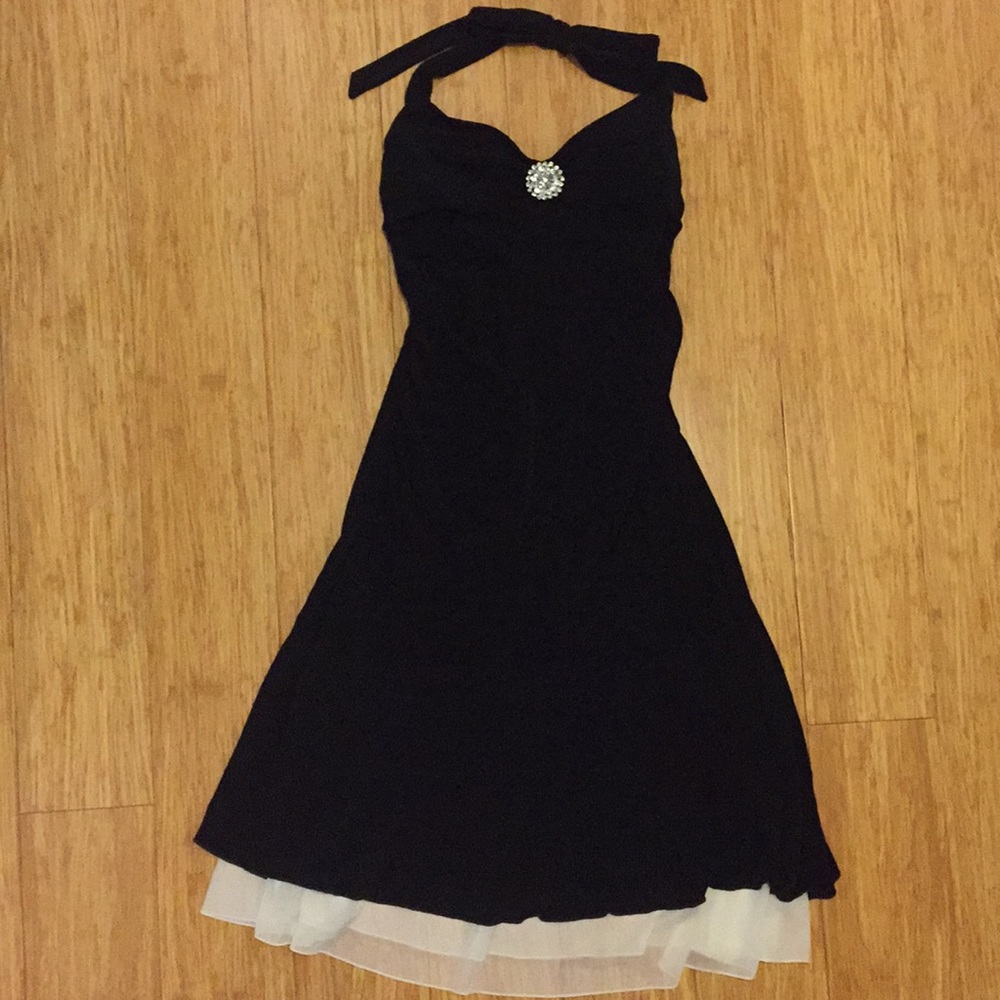 Black halter dress